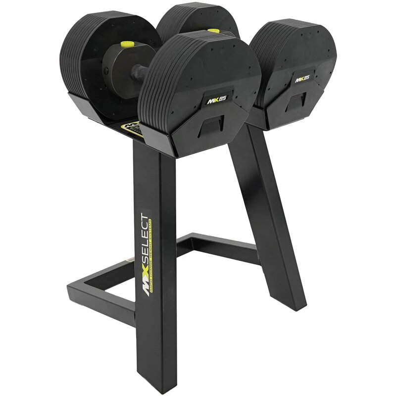 Zestaw hantli MX SELECT MX85 Dumbbell (2 x 38.6 kg) + Stojak