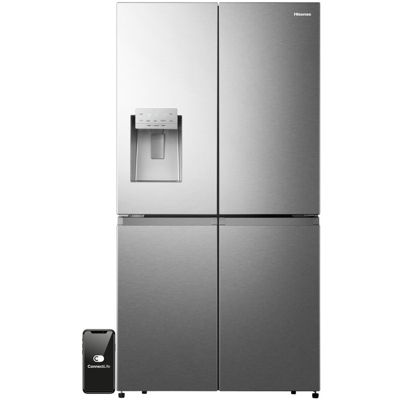 Lodówka HISENSE RQ760N4SASE MD Side by Side No Frost 178.5cm Srebrna Kostkarka Wi-Fi ConnectLife My Fresh Choice