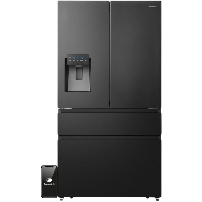 Lodówka HISENSE RF728N4SBFE MD No frost Side by side Kostkarka 178.5cm Czarna