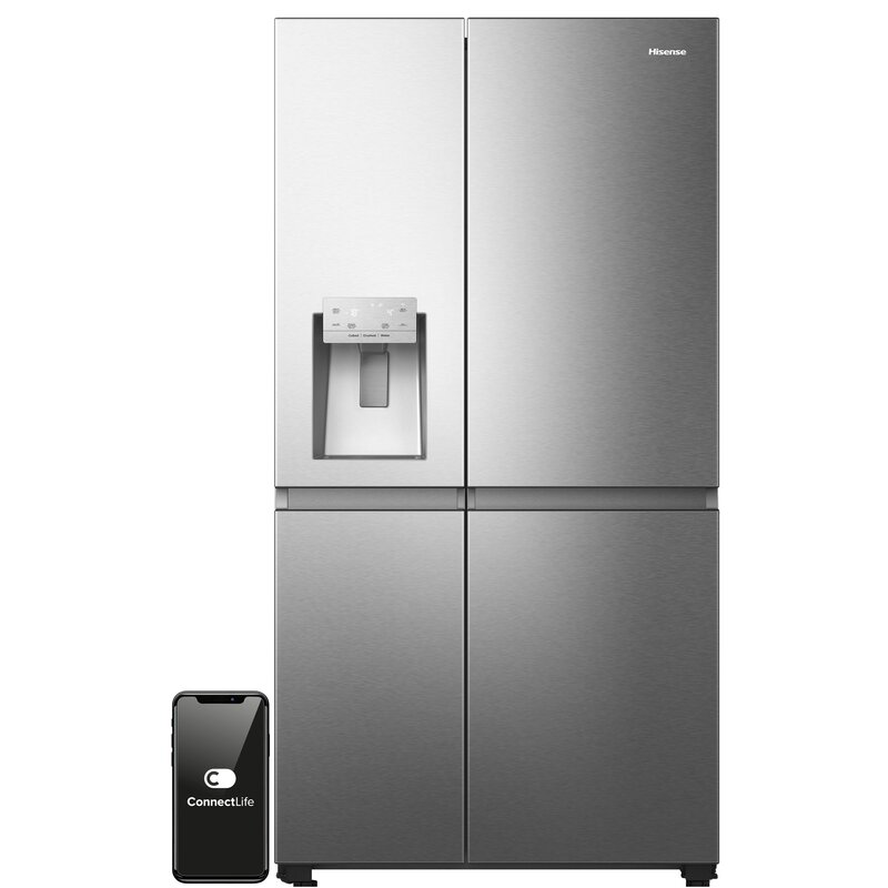 Lodówka HISENSE RS818N4TIE No frost Side by side Kostkarka 179cm Inox