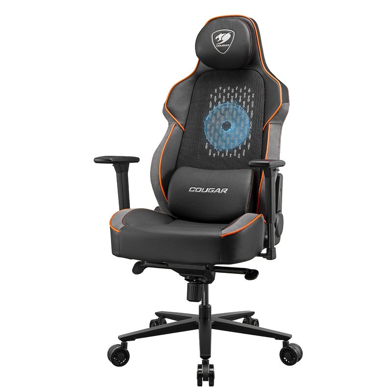 Fotel gamingowy COUGAR NxSys Aero Czarno-pomarańczowy z wentylatorem