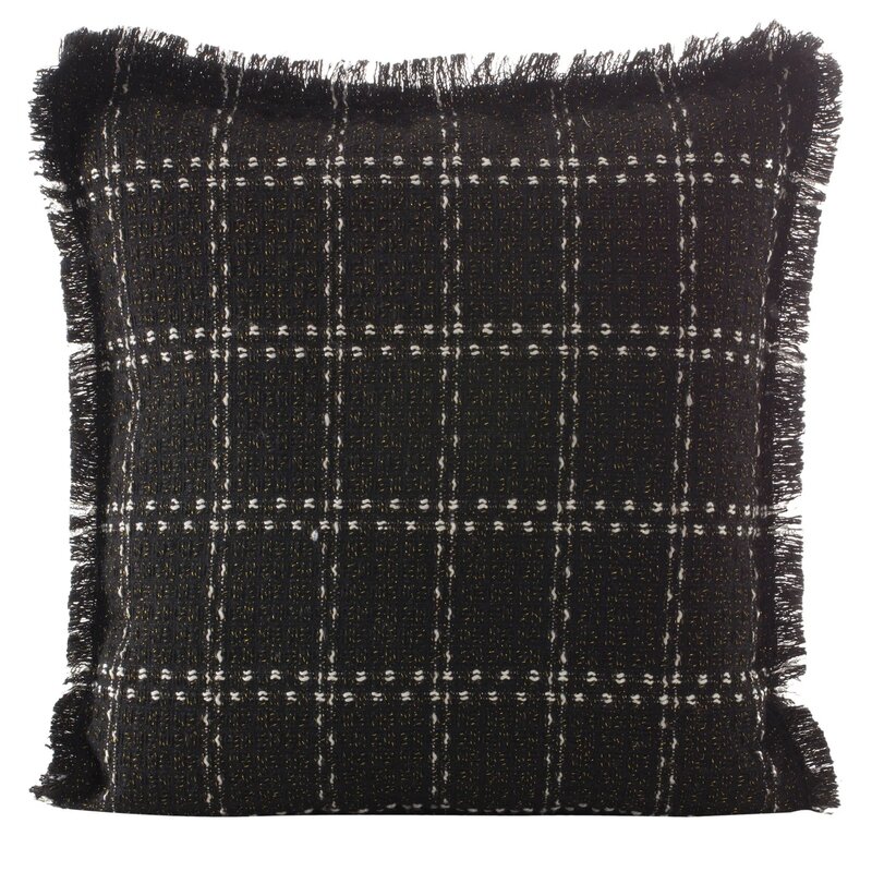 Poszewka EUROFIRANY Dara 45 x 45 cm Czarny