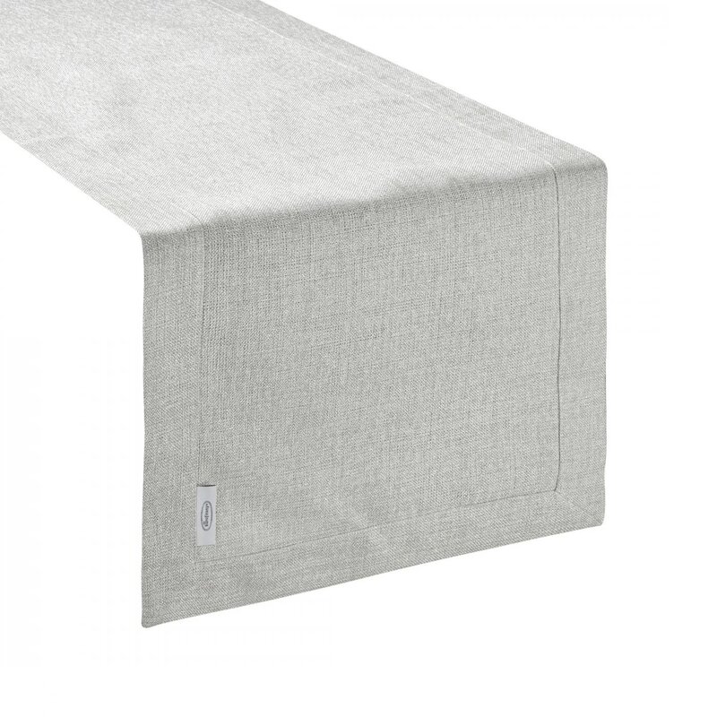 Bieżnik EUROFIRANY Stella 2 40 x 180 cm Srebrny