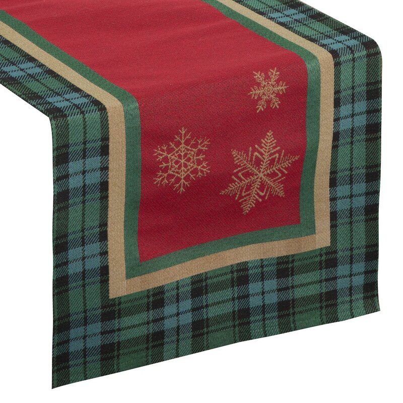 Bieżnik EUROFIRANY Cho 439963 45 x 140 cm Czerwono-zielony