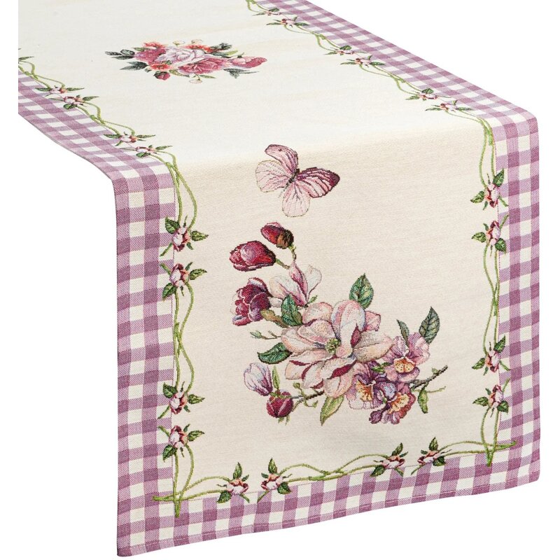 Bieżnik EUROFIRANY Cho 1225 45 x 140 cm Fioletowy