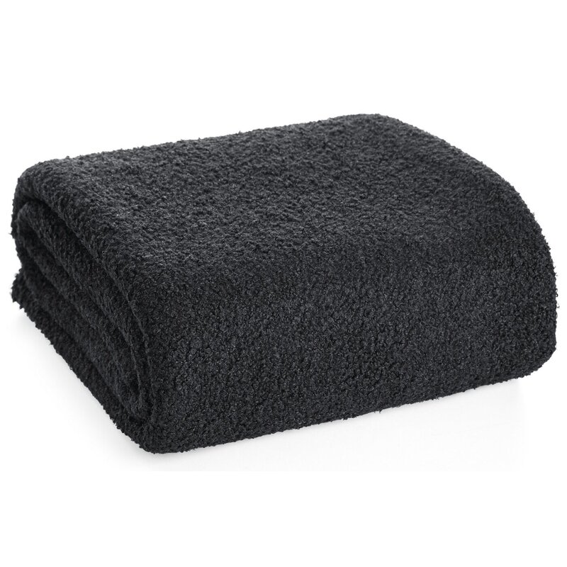 Koc EUROFIRANY Bukla 438725 200 x 220 cm Czarny