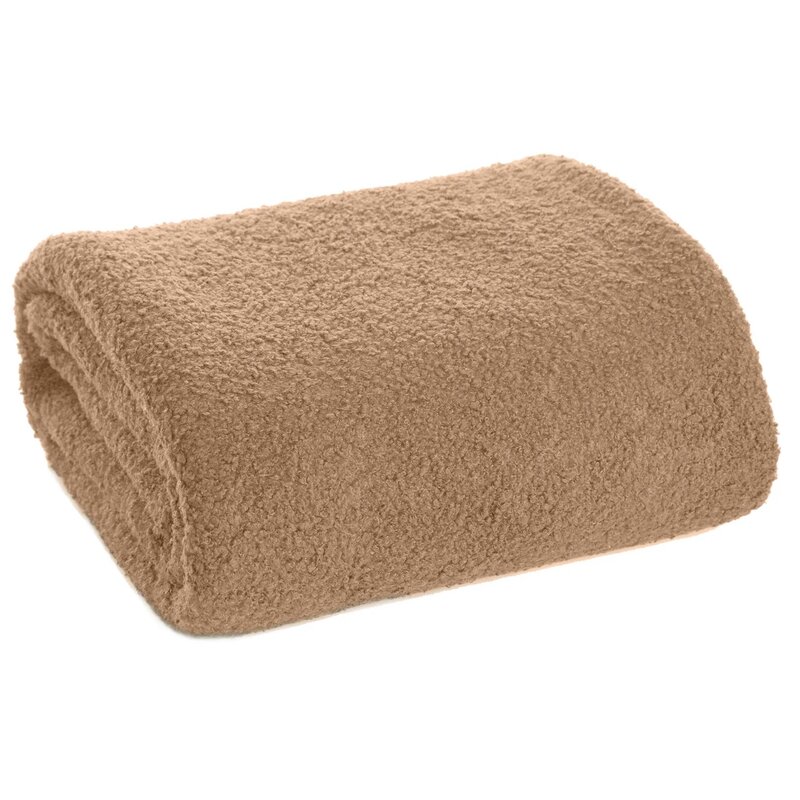 Koc EUROFIRANY Bukla 210 x 170 cm Beżowy