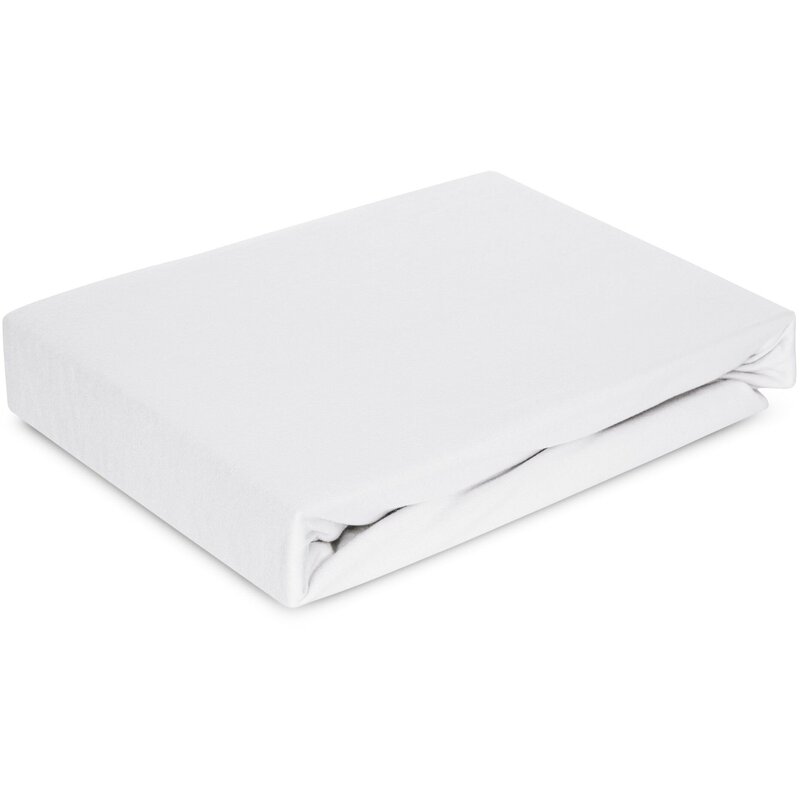 Prześcieradło EUROFIRANY Premium Jersey 4 z gumką 120 x 200 x 25 cm Biały