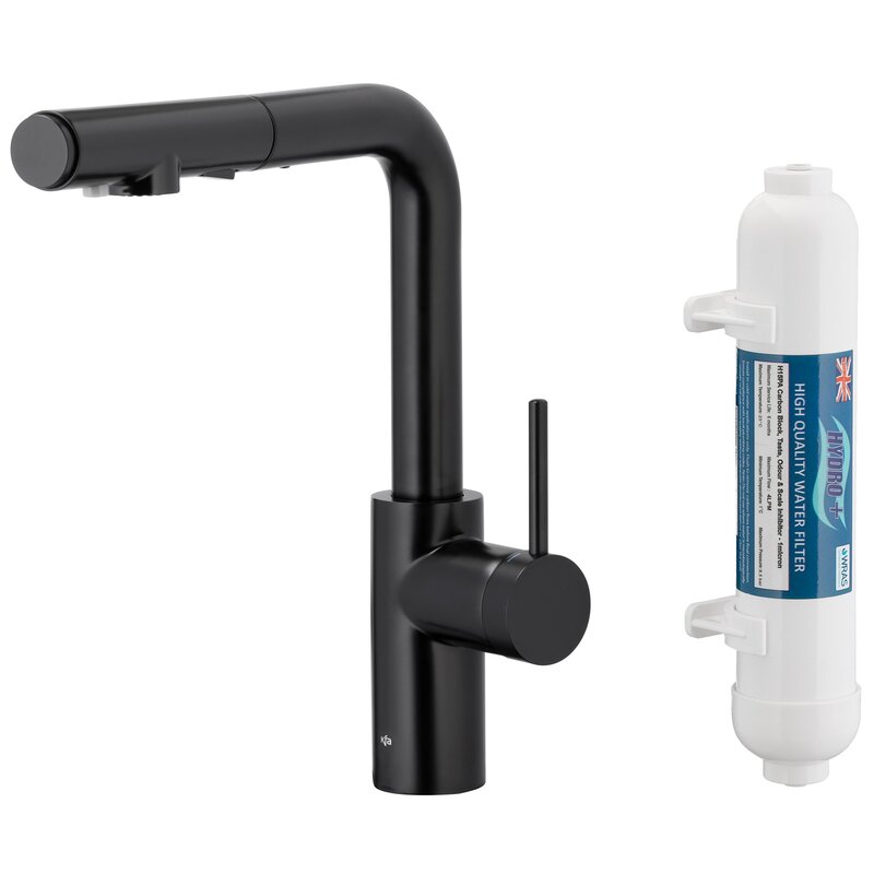 KFA Armatura Duero Pure Basic Pull-Out 6623-112-81 Czarny Stal szlachetna