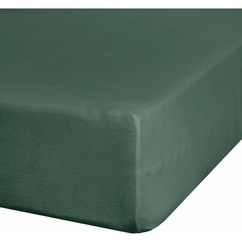 Prześcieradło EUROFIRANY Classic Jersey 120 x 200 cm Ciemnozielony