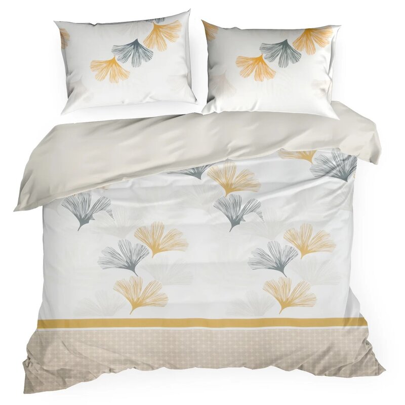Pościel EUROFIRANY Design 91 Lea 07 220 x 200 cm Biało-żółty