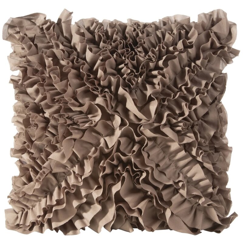 Poszewka EUROFIRANY Mirena 45 x 45 cm Ciemnobeżowy