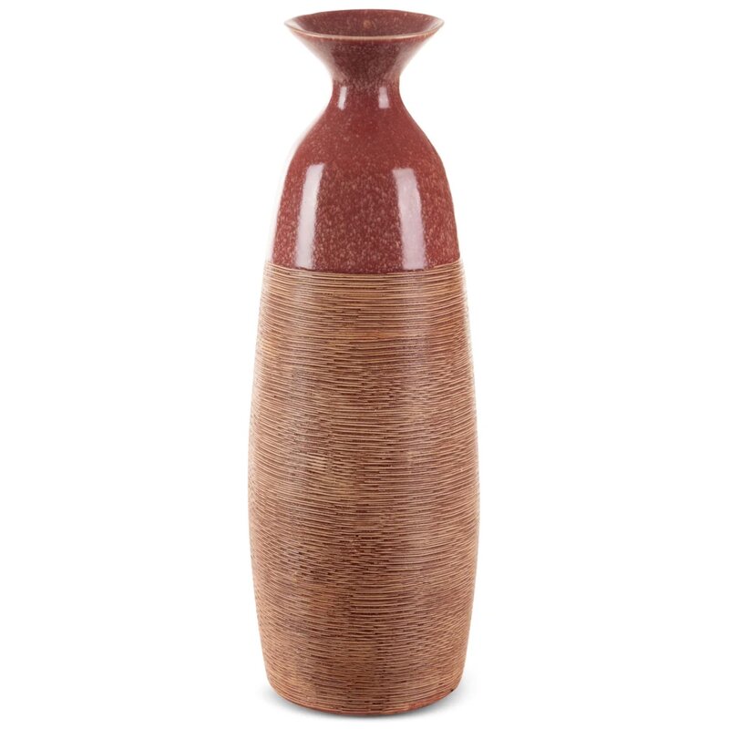 Wazon EUROFIRANY Elda 04 402752 18 x 51 cm Czerwony