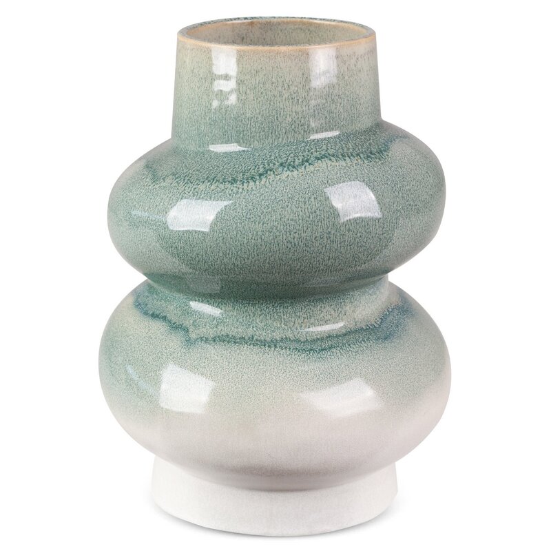 Wazon EUROFIRANY Liana 17 x 23 cm Kremowo-miętowy