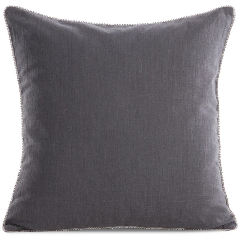 Poszewka EUROFIRANY Len 43 x 43 cm Stalowy