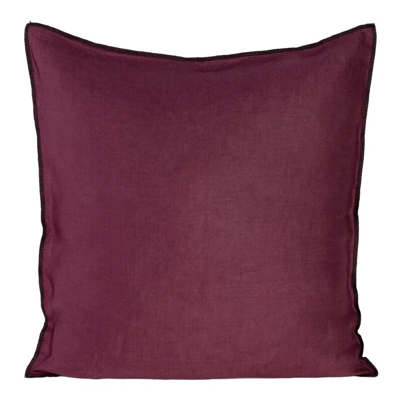 Poszewka EUROFIRANY Len 5 45 x 45 cm Bordowy
