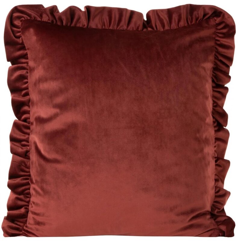 Poszewka EUROFIRANY Velvet 25 387648 45 x 45 cm Bordowy