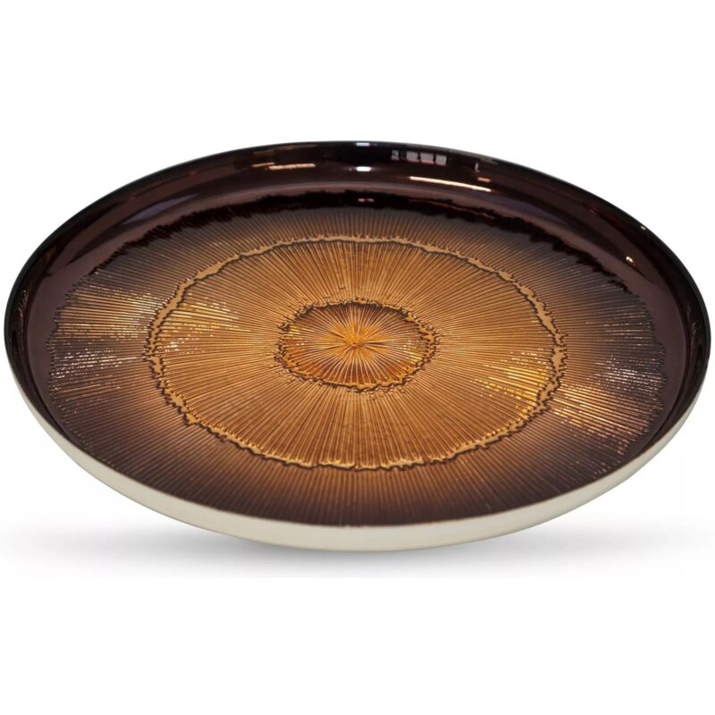 Patera dekoracyjna EUROFIRANY Bonita (01) 28 x 28 x 2 cm Brązowy