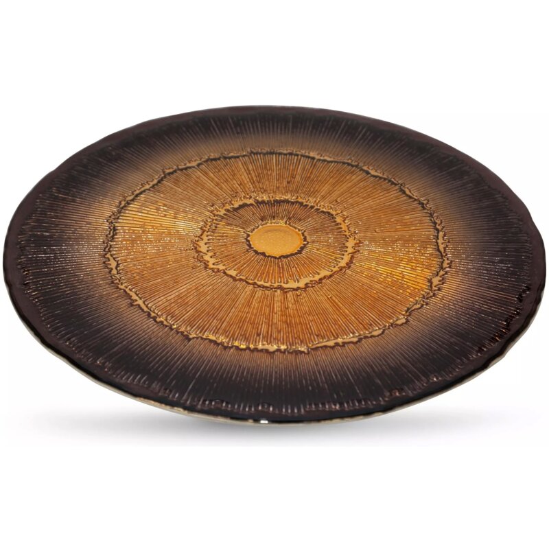 Patera dekoracyjna EUROFIRANY Bonita (02) 33 x 33 x 3 cm Brązowy