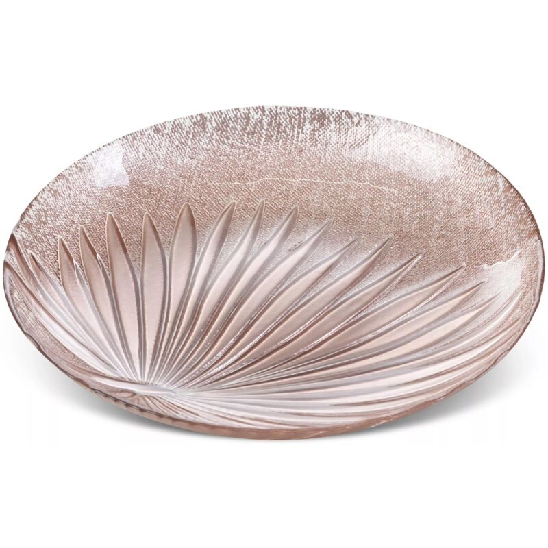 Patera dekoracyjna EUROFIRANY Bena (02) 28 x 28 x 4 cm Jasnoróżowy