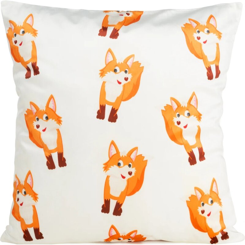 Poszewka EUROFIRANY Kids 9B 45 x 45 cm Biało-pomarańczowy