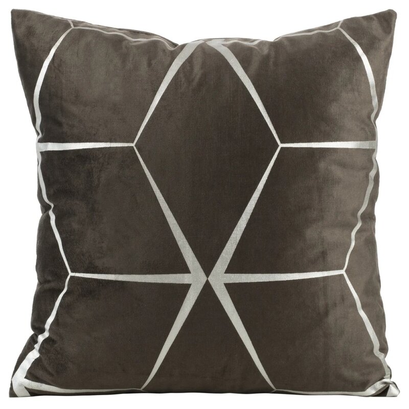 Poszewka EUROFIRANY Blink 28 45 x 45 cm Ciemnobrązowy