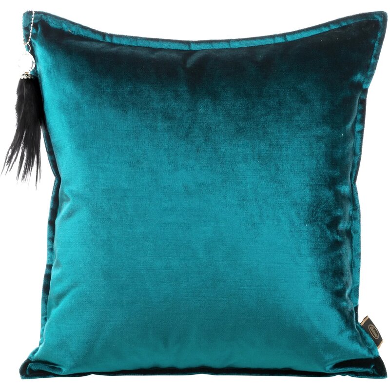 Poszewka EUROFIRANY Royal 5 45 x 45 cm Ciemnoturkusowy