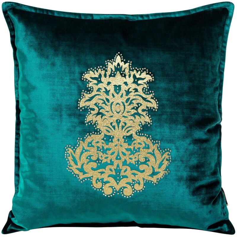 Poszewka EUROFIRANY Royal 4 45 x 45 cm Ciemnoturkusowy