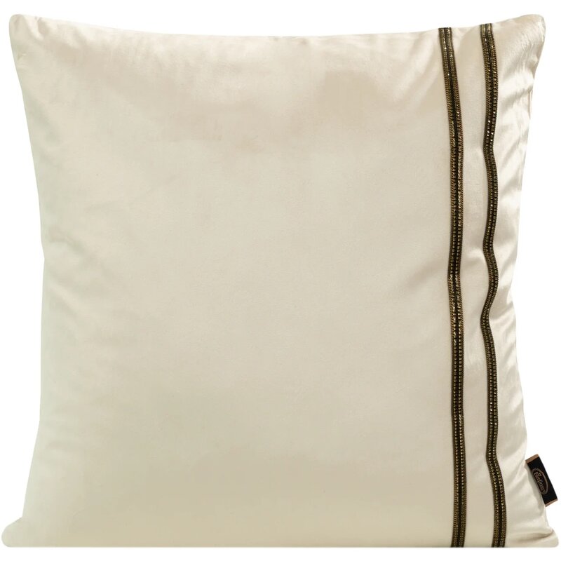 Poszewka EUROFIRANY Velvet 31 45 x 45 cm Kremowy