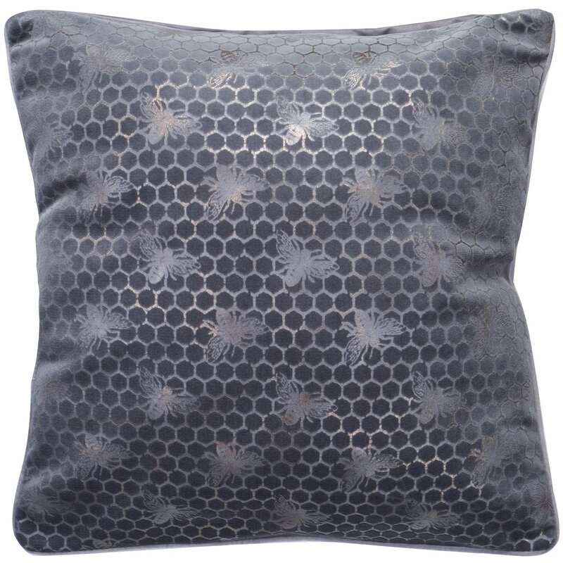 Poszewka EUROFIRANY Velvet 20 45 x 45 cm Srebrny