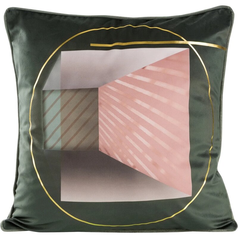 Poszewka EUROFIRANY Adler 45 x 45 cm Stalowo-różowy