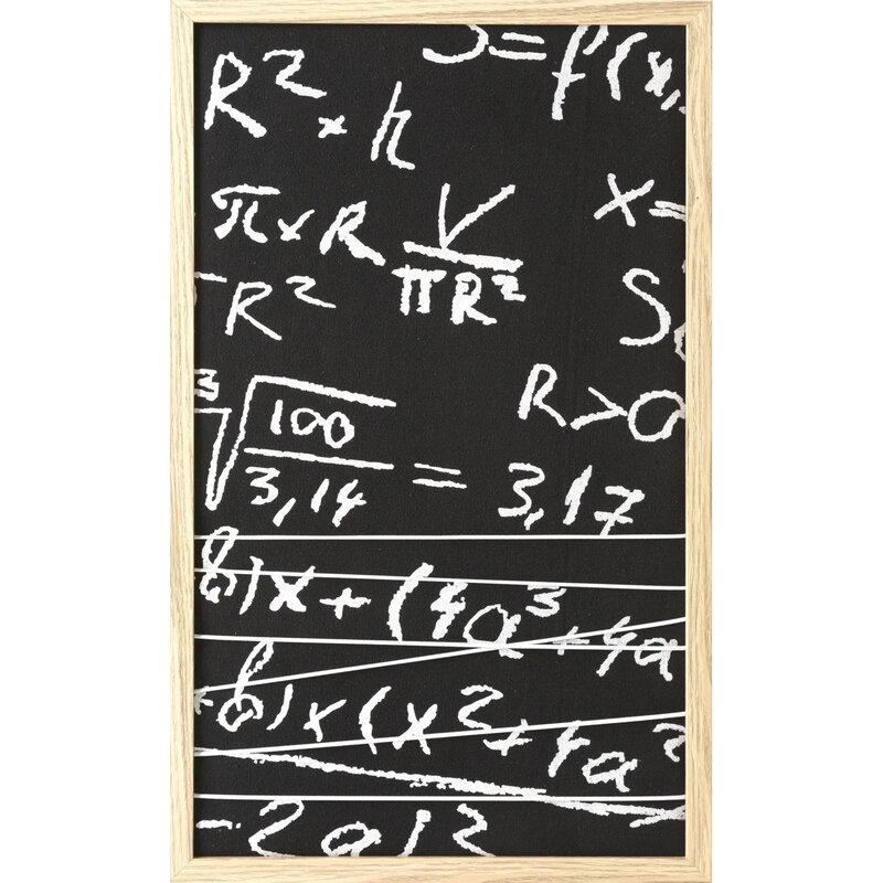 Obraz EUROFIRANY Math (1) 33 x 55 cm Czarny