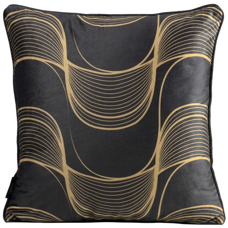 Poszewka EUROFIRANY Pola 385852 40 x 40 cm Czarny