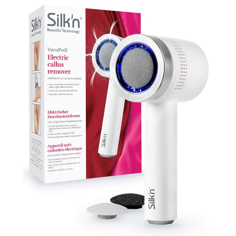 Pilnik elektryczny do stóp SILK'N VacuPedi Srebrny