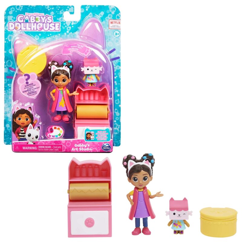 Gabby's Dollhouse Gabby'S Art Studio Dreamworks Zestaw Zabawek, Wielokolorowy, Od 5 lat
