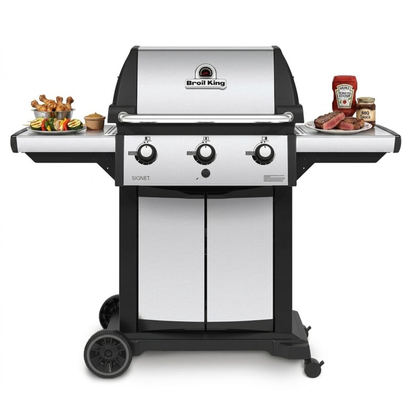 Grill ogrodowy gazowy BROIL KING Signet 320 11.4 kW 65 x 38 + 60 x 26 cm