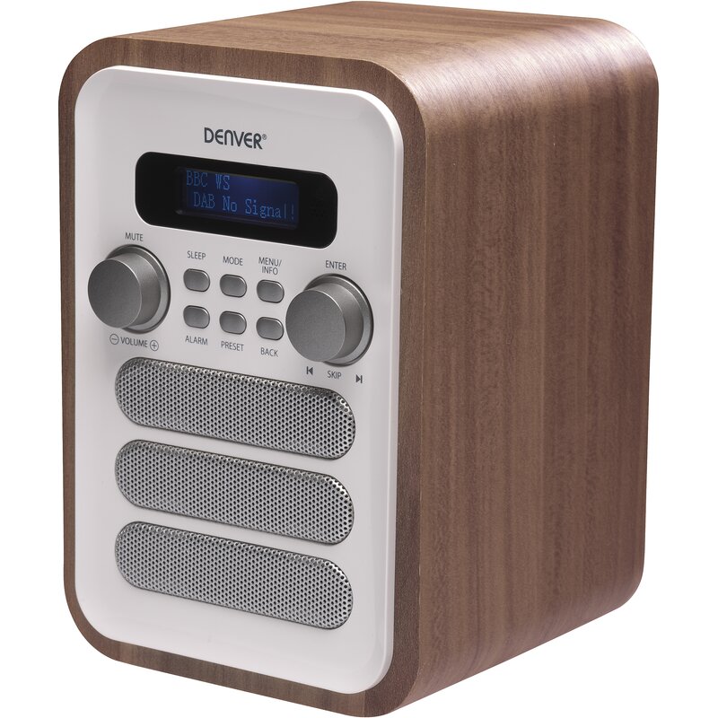 Denver Radio retro DAB+/FM Denver DAB-48 drewno+biały front
