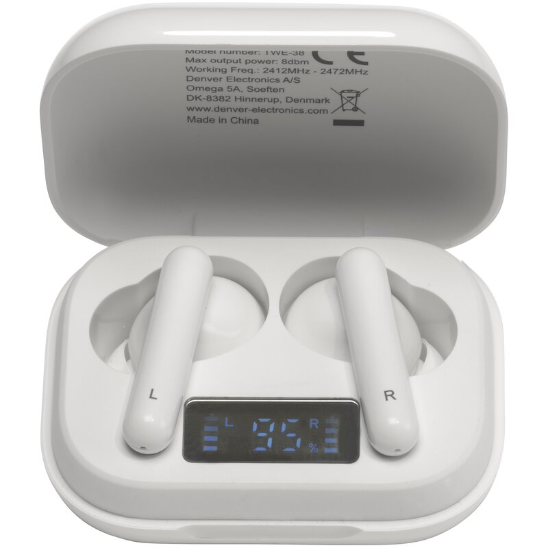 Słuchawki dokanałowe DENVER TWE-38 Biały