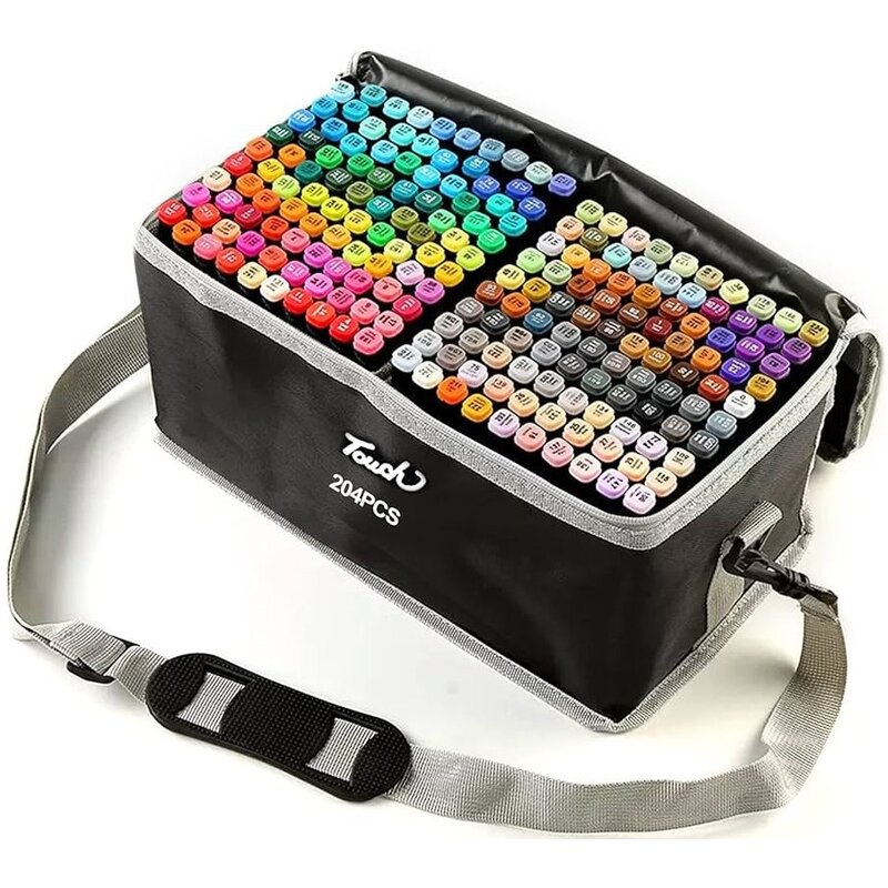 Zestaw markerów alkoholowych dwustronnych EXTRALINK (204 sztuk)