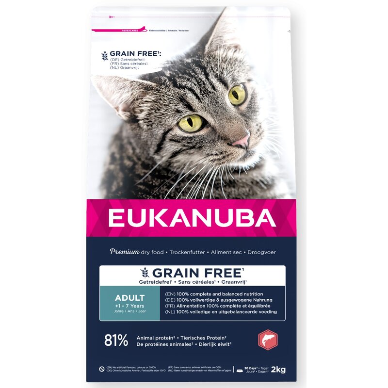 Karma dla kota EUKANUBA Grain Free Adult Łosoś 2 kg