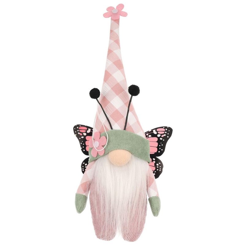 Skrzat wielkanocny SASKA GARDEN Motyl 25 cm Różowo-zielony