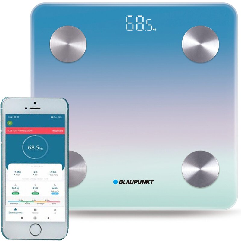 Waga łazienkowa personalna z Bluetooth Blaupunkt BSM601BT
