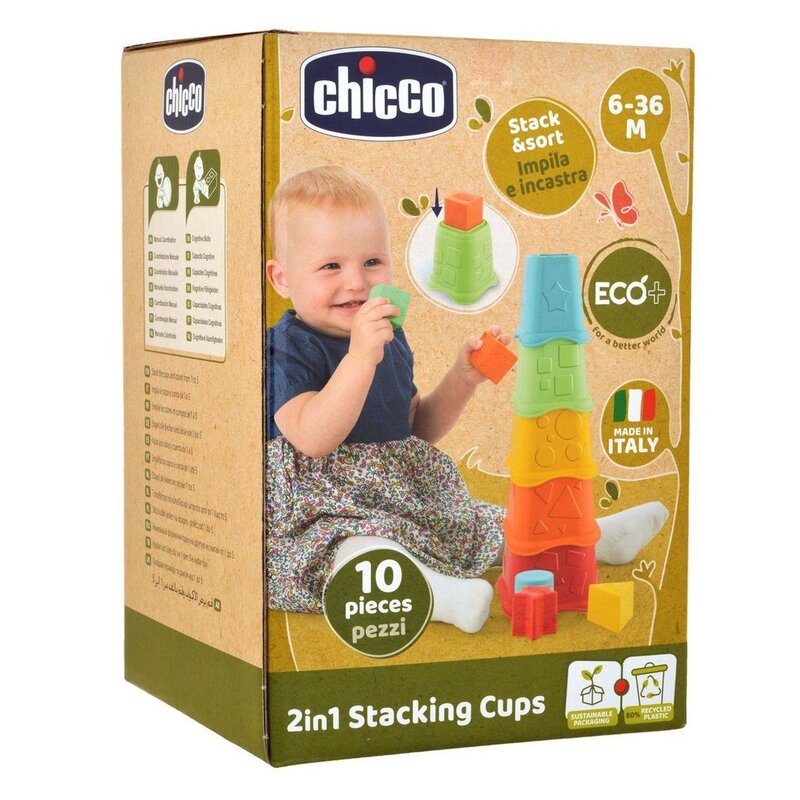Zabawka edukacyjna CHICCO Eco+ Wieża 2w1 00009373100000