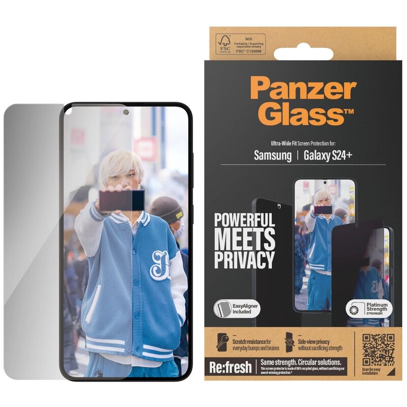PanzerGlass Ultra-Wide Fit (Privacy) do Samsung Galaxy S24+