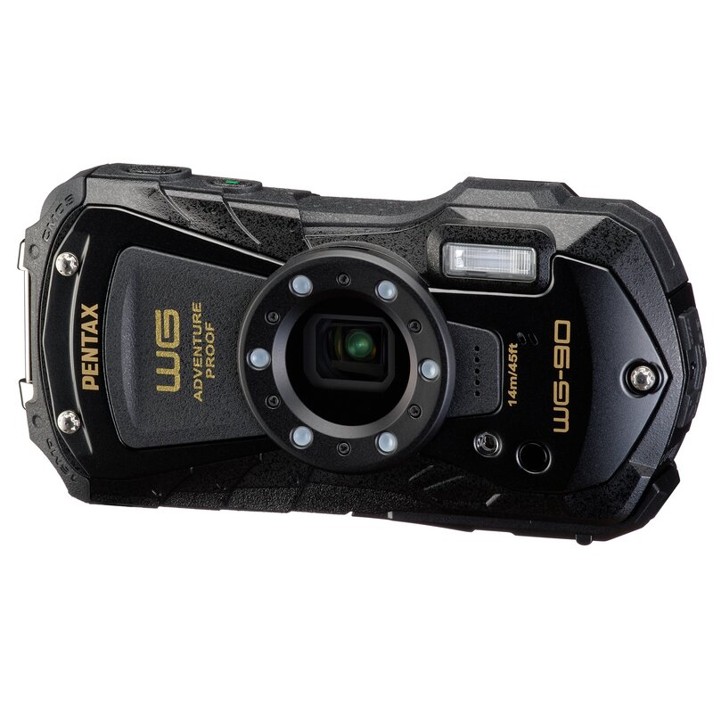 Aparat PENTAX WG-90 Czarny, 16Mpix, 5x zoom, Full HD