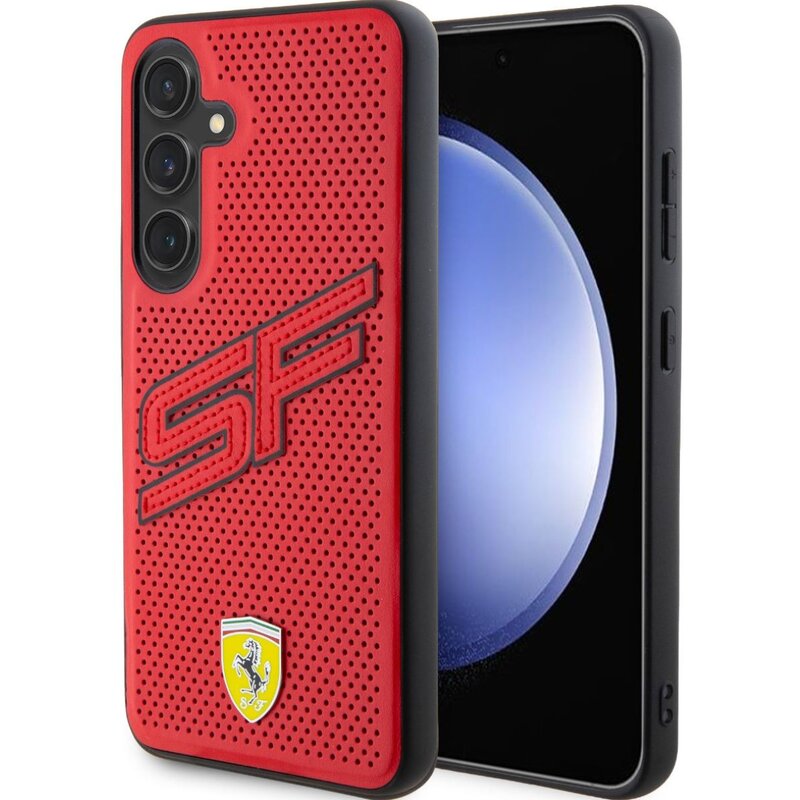 Etui FERRARI Big SF Perforated do Samsung Galaxy S24 Czerwony
