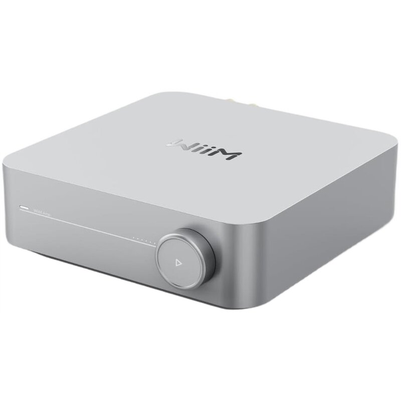 Wzmacniacz WiiM AMP Srebrny, HDMI ARC, Streamer, Wi-Fi, DLNA, AirPlay2, Dwukierunkowy BT, Chromecast, Spotify