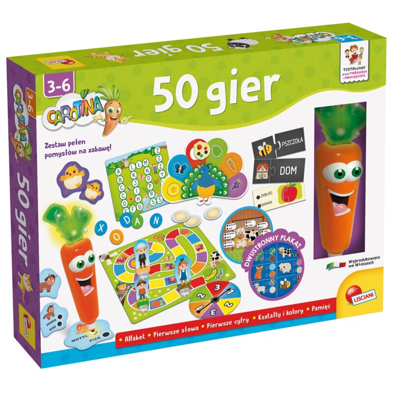 Gra edukacyjna LISCIANI Carotina 50 gier 304-PL76710