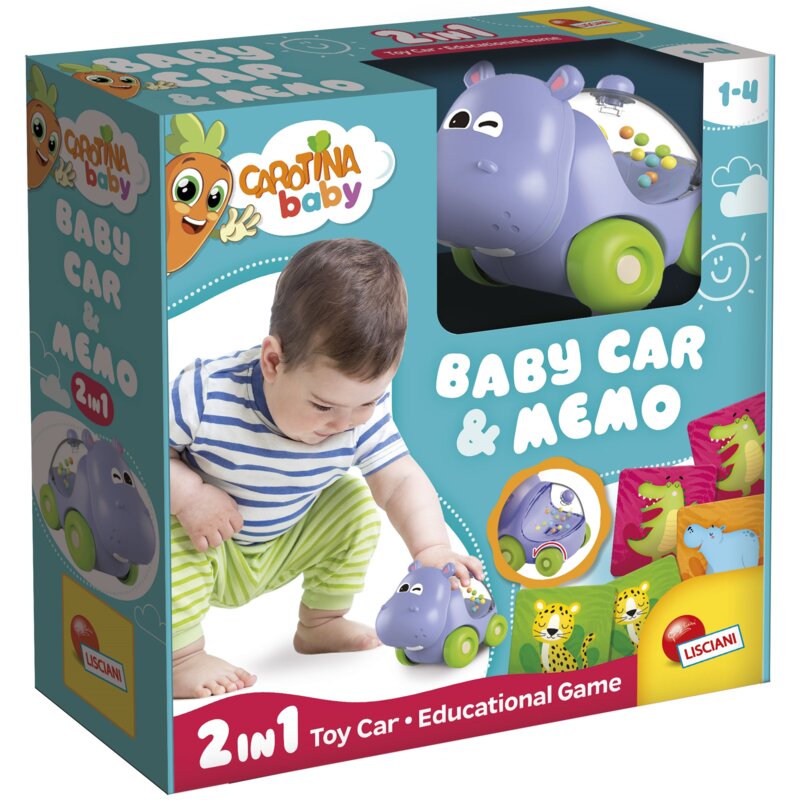 Gra logiczna LISCIANI Carotina Baby Hipopotam Samochodzik Memory 304-102273