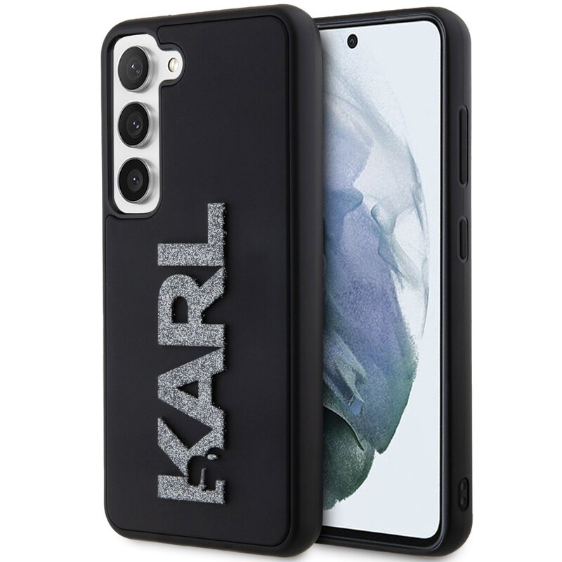 Etui KARL LAGERFELD 3D Rubber Glitter Logo do Samsung Galaxy S23 Czarny